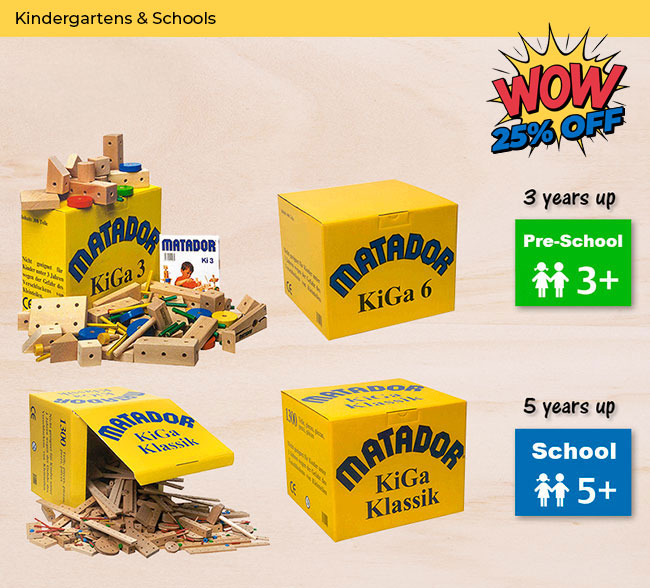 Matador wooden construction sets schools kindergartens